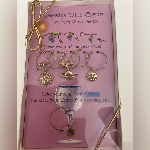 ashley nicole designs Other - Decorative Wine Charms by Ashley Nicole Designs, featuring a space theme